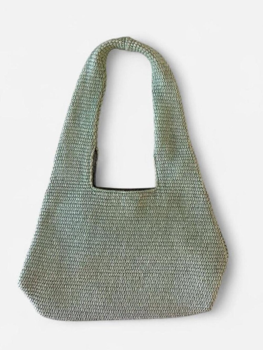 Woven Mint Green Shoulder Bag